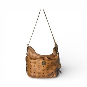 MCM Cognac Visetos Shoulder Bag